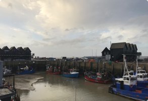 Fishing boats in Whitstable harbour